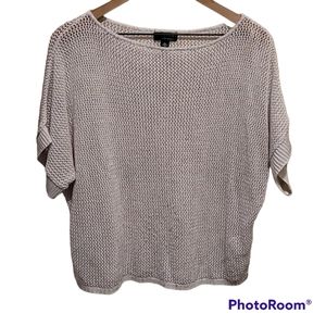 𝅺a.n.a white and metallic mesh top size PL